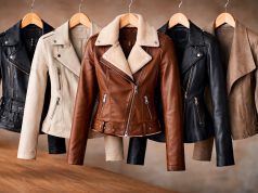 giacca di pelle da donna