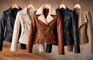 giacca di pelle da donna