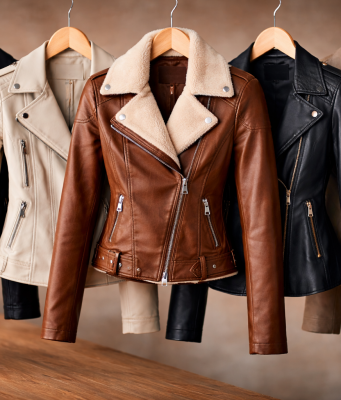 giacca di pelle da donna