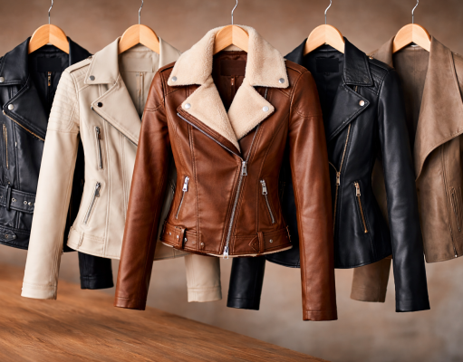 giacca di pelle da donna