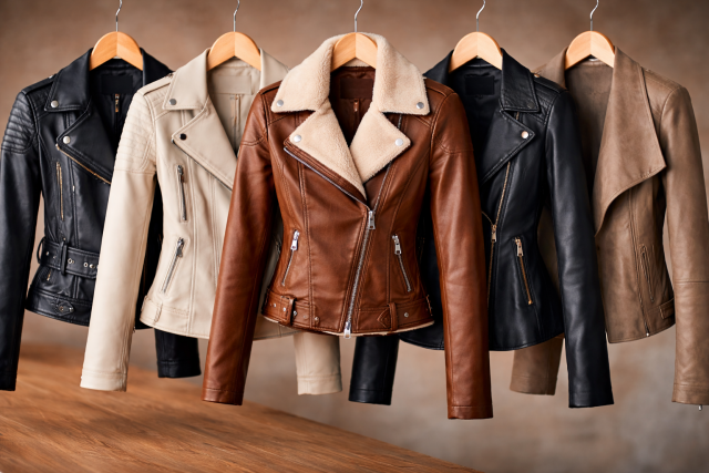 giacca di pelle da donna