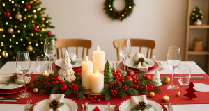Decorazioni natalizie per la tavola