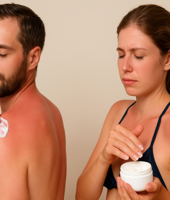 Crema per scottature solari