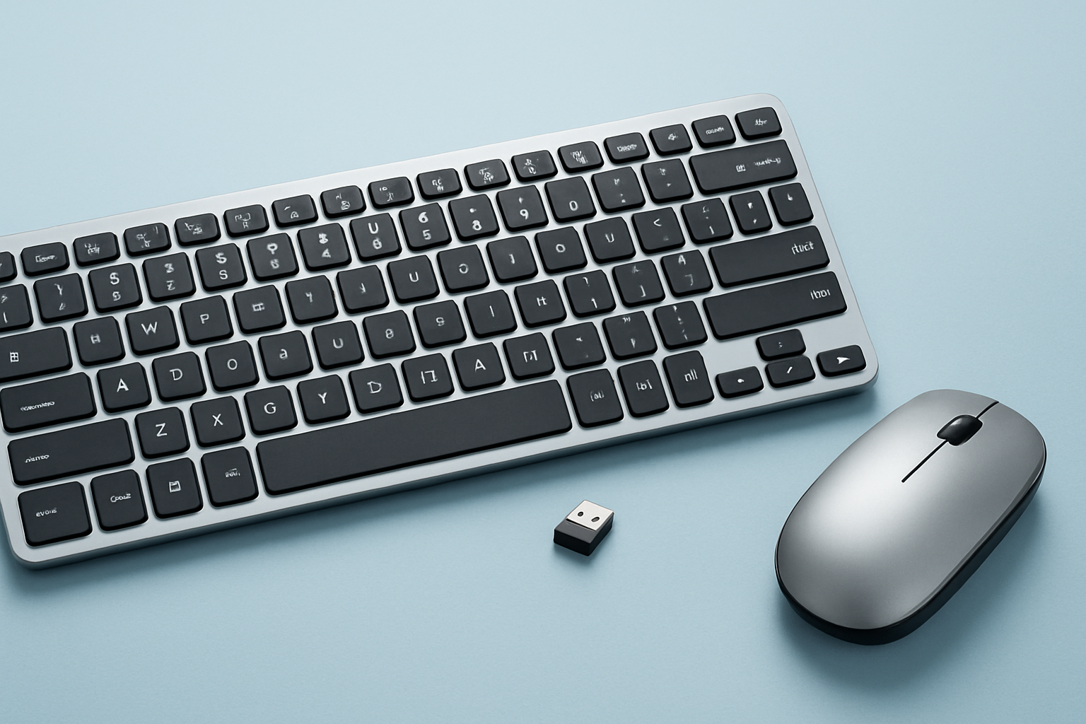 Kit Tastiera E Mouse Wireless Ergonomici 2.4GHz – Layout Italiano QWERTY, Silenziosi, Con Ricevitore USB Per PC E Mac
