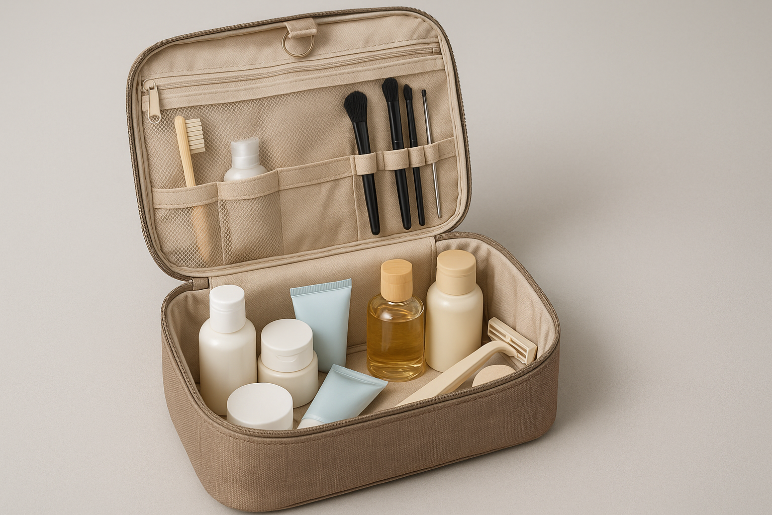JYNVO Beauty Case Trasparente Impermeabile – Pochette Da Viaggio 11.5x19.5 Cm, Per Cosmetici E Accessori