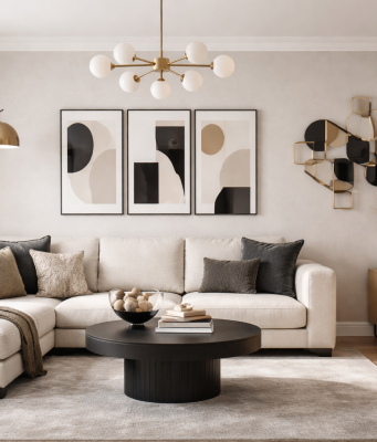 oggetti per decorare un soggiorno moderno