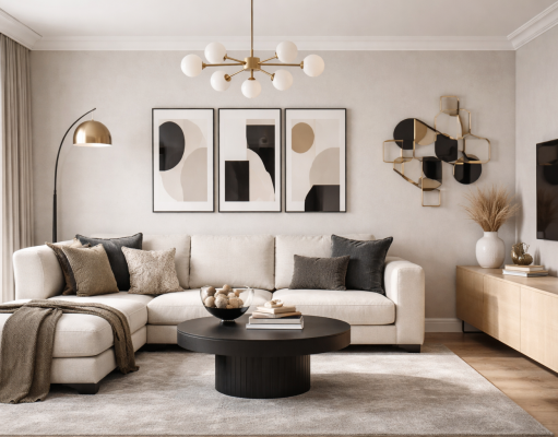 oggetti per decorare un soggiorno moderno