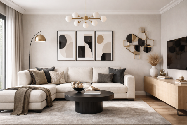 oggetti per decorare un soggiorno moderno