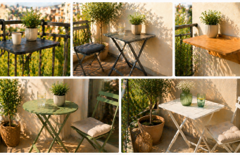 tavolino pieghevole da balcone