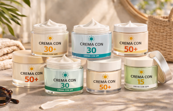 crema viso con protezione solare