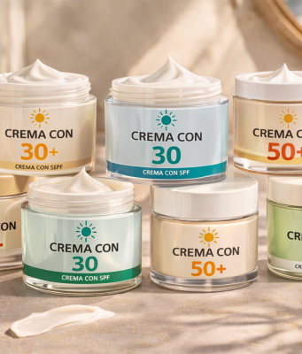 crema viso con protezione solare