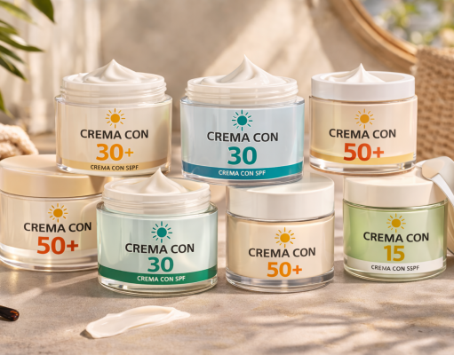 crema viso con protezione solare