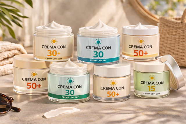 crema viso con protezione solare