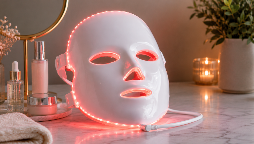 maschera led viso