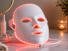 maschera led viso