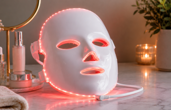 maschera led viso