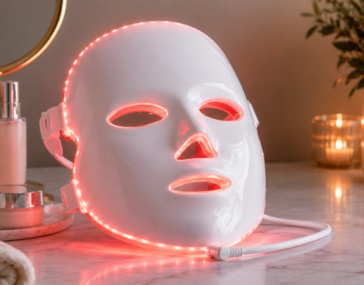 maschera led viso