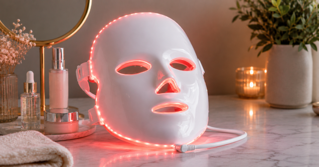 maschera led viso